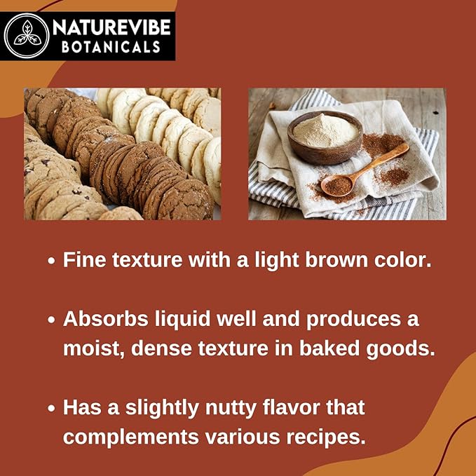 Naturevibe Botanicals Brown Teff Flour 5lb Premium Quality | Used for Baking and as Thickener