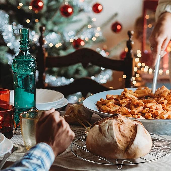 11" Round Cooking Rack Versatile Stainless Steel Grid Grill Steamer Rack, Fits Air Fryer Pot Pressure Cooker Canning