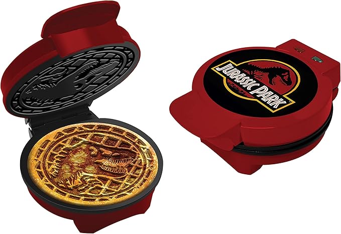 Uncanny Brands Jurassic Park Waffle Maker - T-Rex on Your Waffles - Waffle Iron
