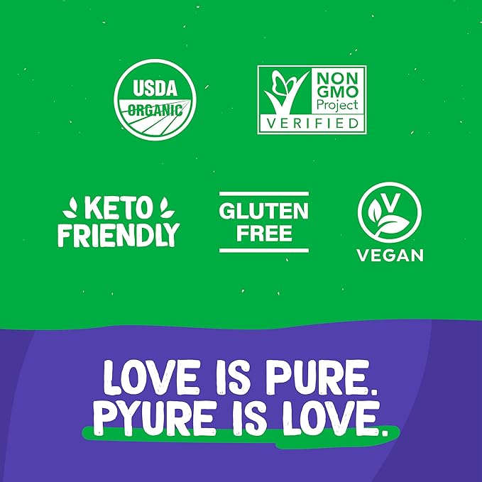 Pyure Organic Stevia Blend | Granulated All-Purpose - White Sugar Substitute | Zero Carb, Zero Sugar, Zero Calorie | Plant-Based Stevia Sweetener for Keto Friendly Food | 12 oz (Pack of 4)