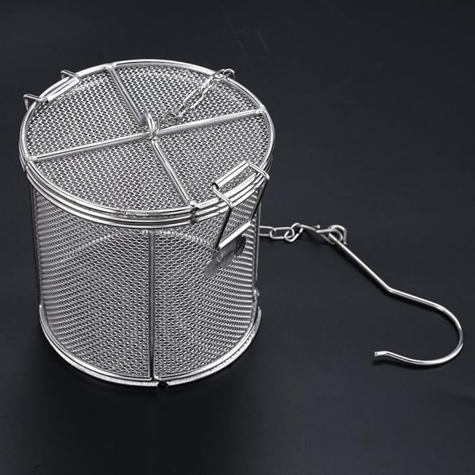AUNMAS Tea Infuser for Loose Leaf Tea, Stainless Steel Tea Strainer Soup Seasonings Seperation Basket Filter with Chain(2#)