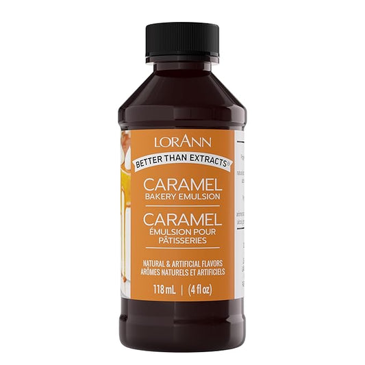 Lorann Oils Caramel Bakery Emulsion: Rich Caramel, Perfect for Boosting Sweet Caramel Notes in Cakes, Cookies & Desserts, Gluten-Free, Keto-Friendly, Caramel Extract Substitute Essential