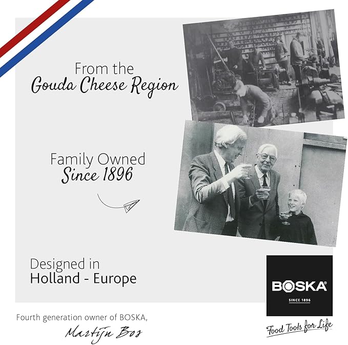 Boska Stainless Steel Pizza Cutter - Oslo Multifunctional Pizza Wheel Cutter - Handheld Food Slicer - Silver Non-Stick Roller - For Kitchen Cooking