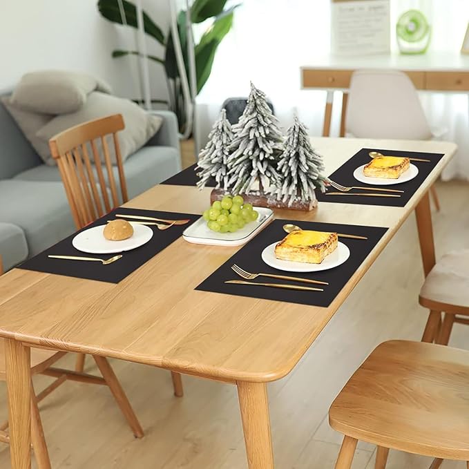 Large Silicone Heat Resistant Mat, 78.7” x 15.7” Nonslip Silicone Placemat for Countertop Protector, Nonstick Waterproof Table Desk Saver Pad for Kitchen & Dining,Black