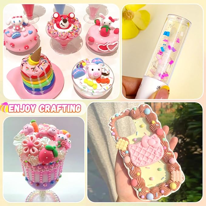 24-Grid Slime Mix Ins Non-edible Polymer Clay Slime Add Ins|Fake Sprinkles Kawaii Charms for Nail Art Design,Lip Gloss,Cellphone Decorations Assorted Sprinkle Decoration & Accessories for DIY Crafting