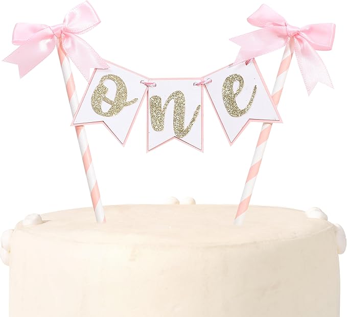 Pink Bow Ribbon Cake Topper - Bow Birthday Cake Topper,Coquette Themed Party Supplies,She's Tying The Knot,Bow 1st Birthday Cake Smash