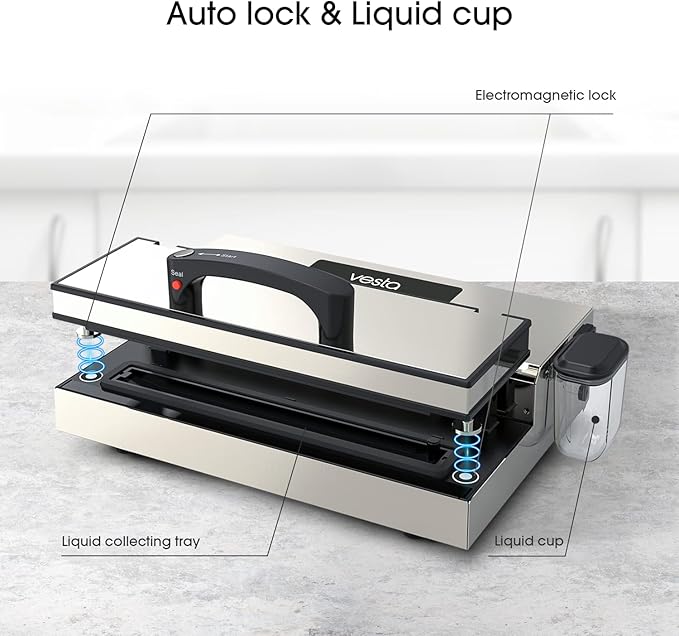 Vesta Precision Vac'n Seal Pro II Vacuum Sealer - Smart Seal Design, Full Speed Operation, Effortless Heavy Workload, Patented Cutter Box Bags, Designed and Serviced in USA