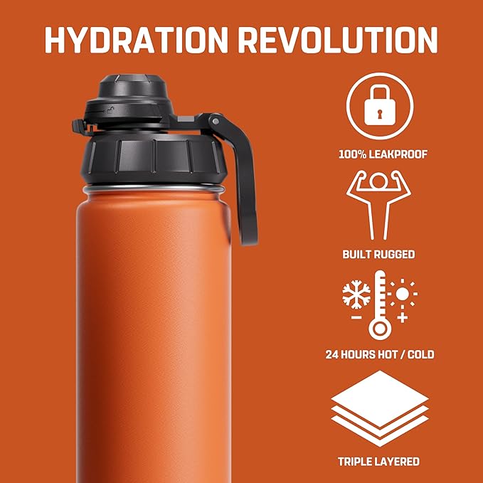 Vessence Tea Infuser Bottle - 24 Oz Insulated Loose Leaf & Fruit Infuser Bottle | Leak Proof with FlowSip Lid