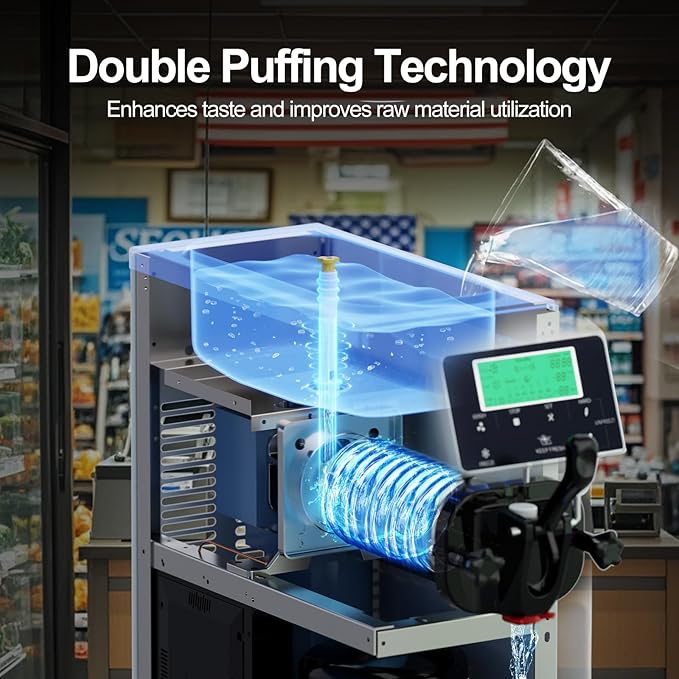 Ice Cream Maker Machine for Home, 5 Inch Screen Soft Serve Ice Cream Machine 4.2 Gals/H Single Flavor Ice Cream Maker with Pre-Cooling Soft Serve Machine with 1.6 Gals Tank for Birthday Party