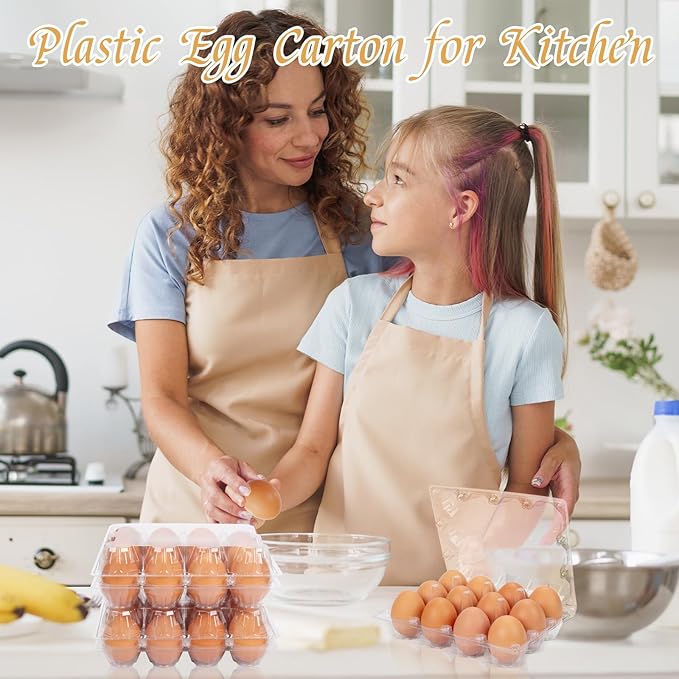 60Pack Egg Cartons Cheap Bulk 1 Dozen Jumbo Egg Cartons Extra Large Duck Egg Cartons for Chicken Eggs, Reusable Egg Carton for Home Ranch Chicken Farm, Commercial Business Market Display, 3x4 Grids