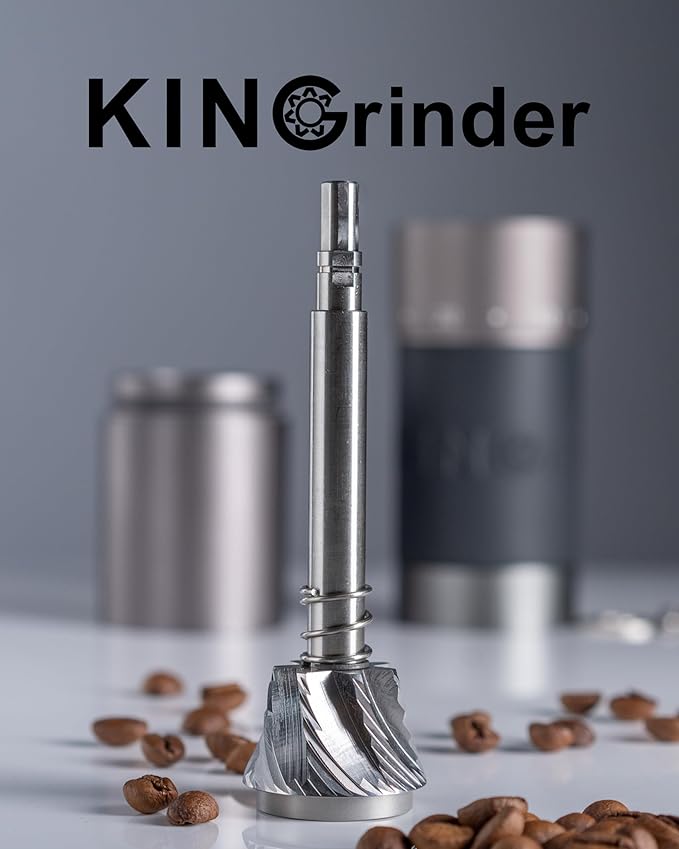 【Famous KOL Recommended】KINGrinder K6 Manual Hand Coffee Grinder with Straight Handle for French Press, Drip, Espresso with Assembly Consistency Stainless Steel Conical Burr Mill, 35g Capacity