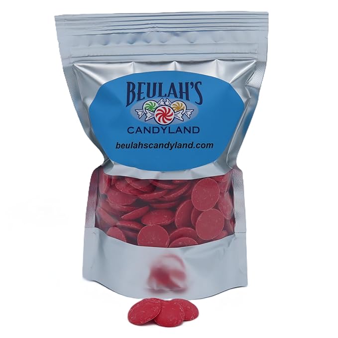 MERCKENS Coating Wafers, Red Melting Chocolate, 1 Pound Package