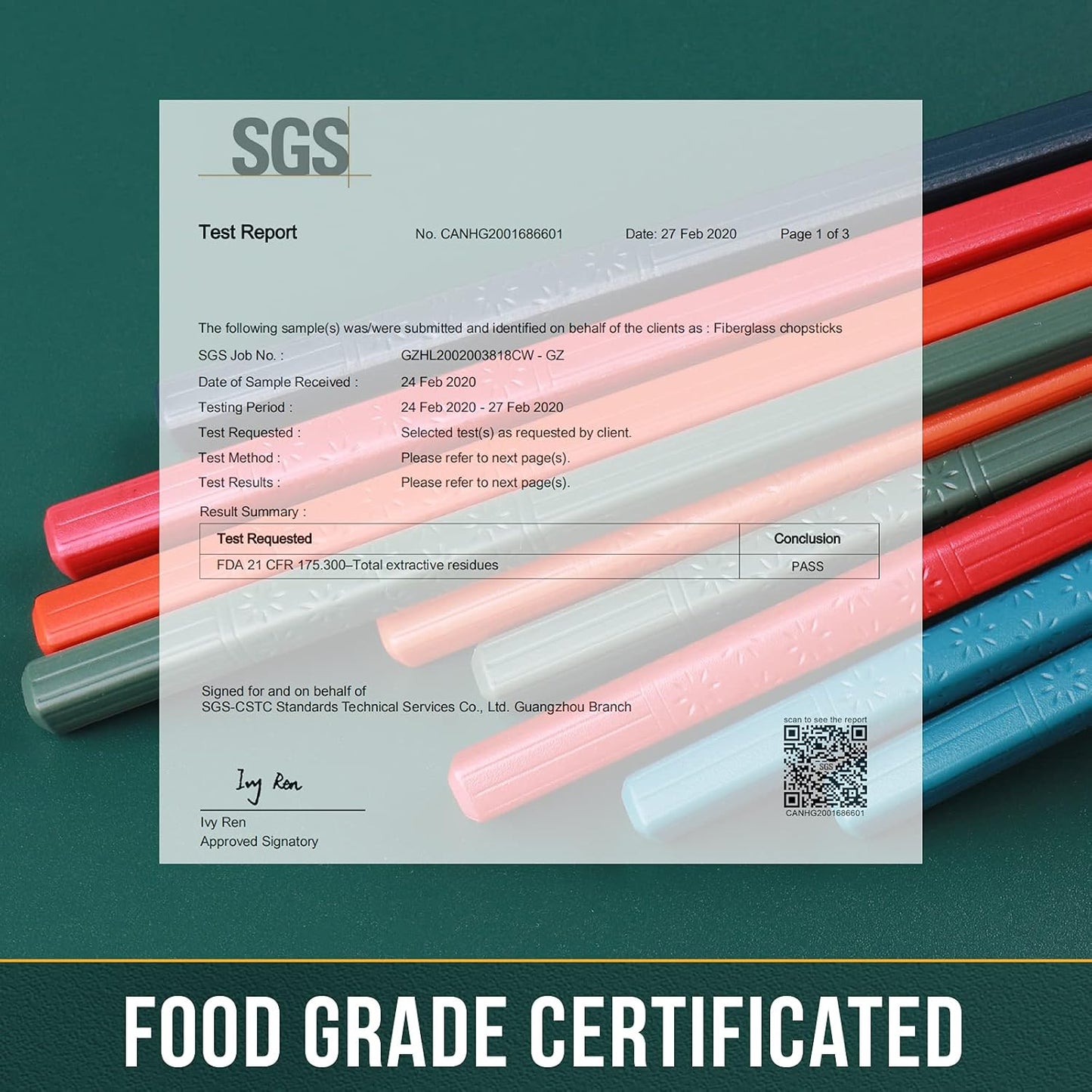 Chopsticks, GLAMFIELDS 5 Pairs Premium Reusable Multicolour Chopsticks for Sushi Japanese Matte Anti-slip Chop Sticks with Gift Case Lightweight Dishwasher Safe, 9.6 Inch