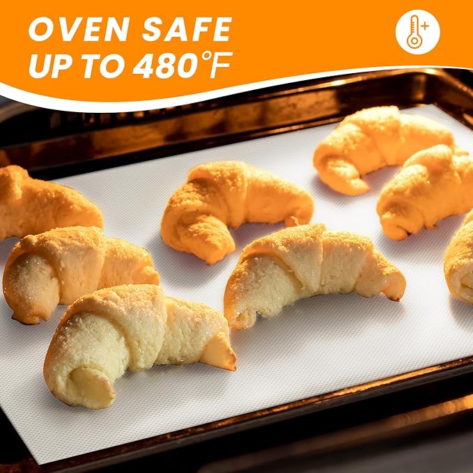 Cut to Size Silicone Baking Mat Roll - Best German Silicone - Non Stick Pastry Dough Rolling Mat, Heat Ressiatnt Air Fryer Freeze Dryer Mat, Non-slip Silicone Pan Liner