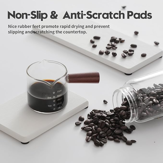 3PCS Bathroom Sink Vanity Trays, Quick Stone Drying Mat Dish Soap Dispenser Sponge Holder for Kitchen Counter, Diatomaceous Earth Water Absorbing Caddy Organizer, White