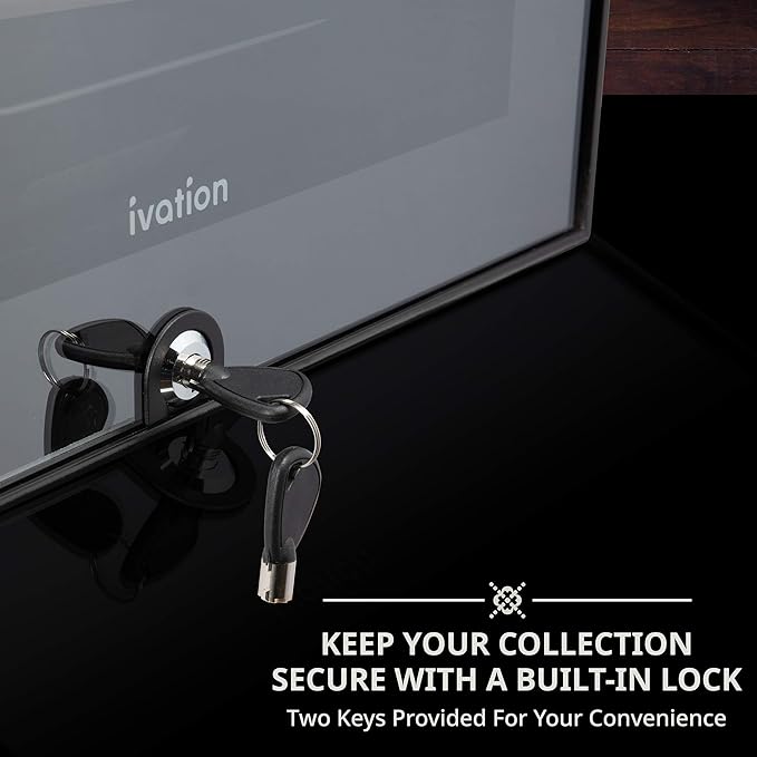 Ivation 18 Bottle Compressor Wine Cooler Refrigerator with Wi-Fi Smart App Control Cooling System | Large Freestanding Wine Cellar Fridge For Red White Champagne or Sparkling, Black Glass Door & Lock