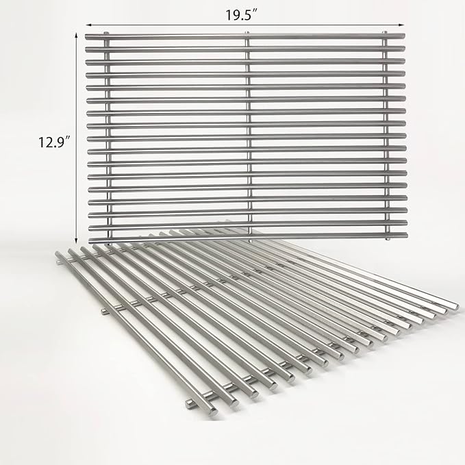 9.5MM 19.5" Sear Grate for Weber Genesis 300 Series, E310 E320 E330 S310 S320 S330, Weber Grill Grate Stainless Steel Cooking Grates Replacement Parts Weber Genesis Grill Grates 7528 7524