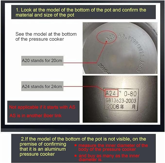 Pressure Cooker Sealing Rings Replacement Accessory, , Suitable for Aluminum Alloy Pressure Cooker, Compatible with Different (22cm)