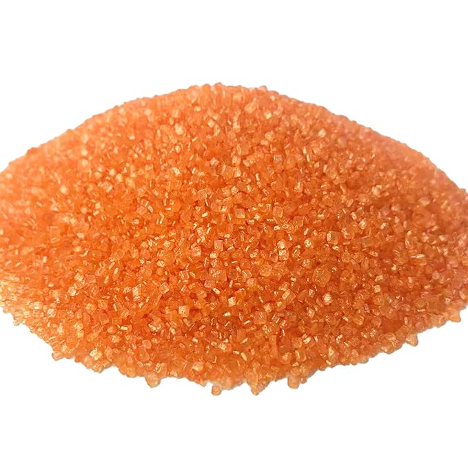 Sentovac Orange Sanding Sugar for Baking Edible Sparkling Sugar Sprinkles Coarse Sugar Crystals for Baking Topping Cake Cookie Cupcake Topper Ice Cream Decoration Supplies 3.2 OZ