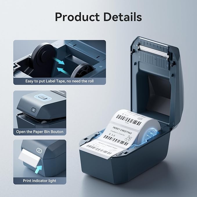 NIIMBOT K3 Label Printer, 3 Inch Desktop Label Maker with High-Speed, Bluetooth and USB Connection, Support Smartphone & PC, Thermal Label Maker for Small Business and Home Office
