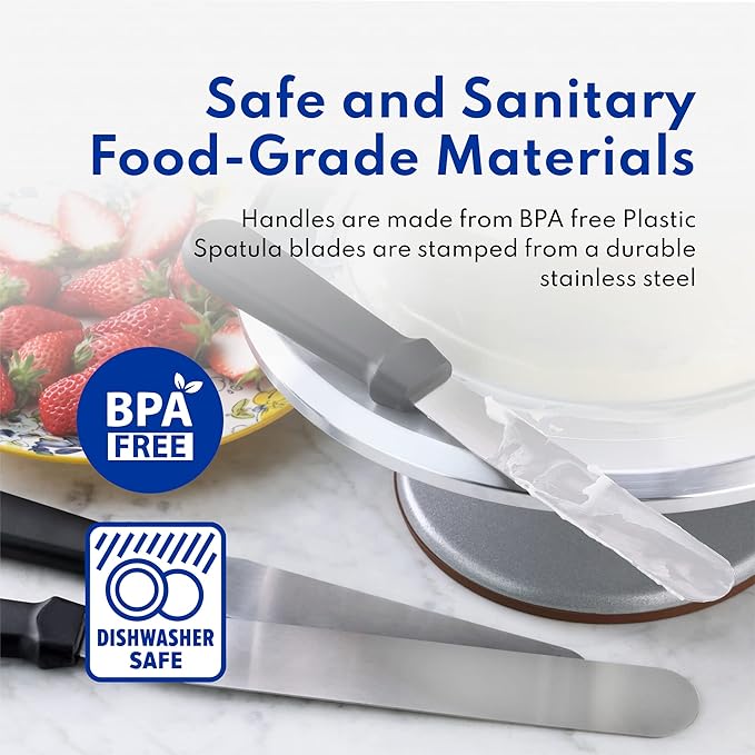 New Star Foodservice 38125 Straight Icing Spatula, 14-Inch Blade, 19-Inch Overall, Silver