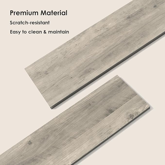 DINZI LVJ Long Wall Shelves, 23.6 Inch Large Floating Shelves Set of 2, Wide Display Shelf Wall Mounted with Brackets, Easy Hanging for Living Room, Toilet, Office, Bedroom, Gray Wash