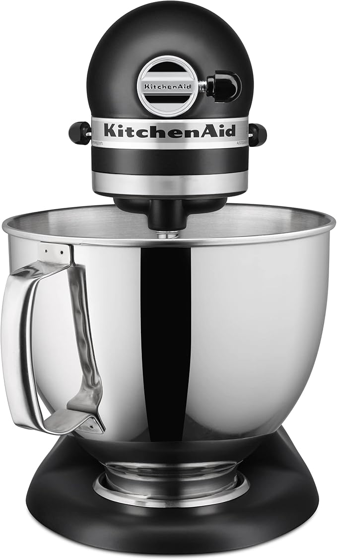 KitchenAid Artisan Series 5 Quart Tilt Head Stand Mixer with Pouring Shield KSM150PS, Matte Black
