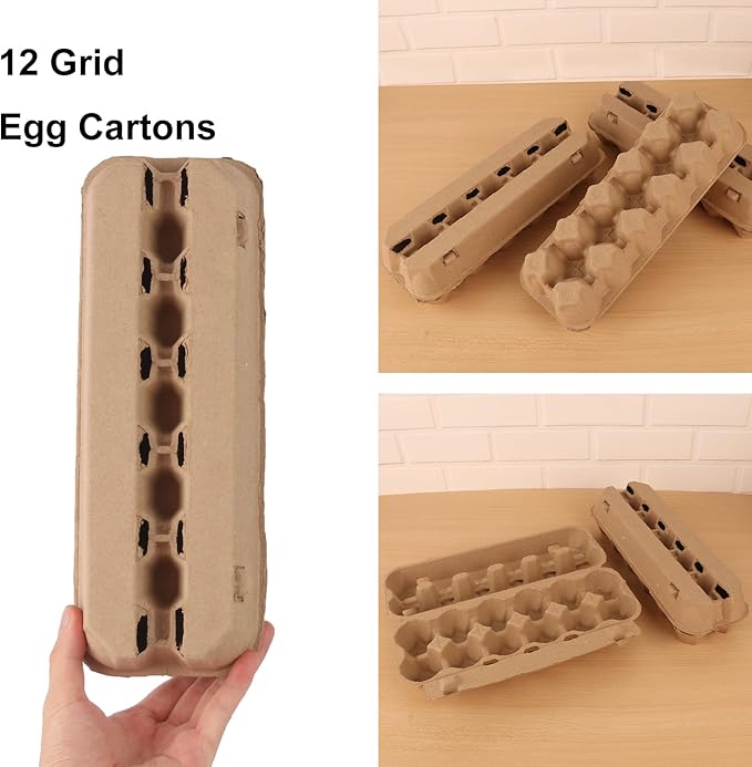 25 Pack Egg Cartons Bulk, Cardboard Egg Crates for Secure Eggs Storage, Egg Cartons Bulk for Fresh Eggs - Perfect for 12 Count (1 Dozen) Large Eggs