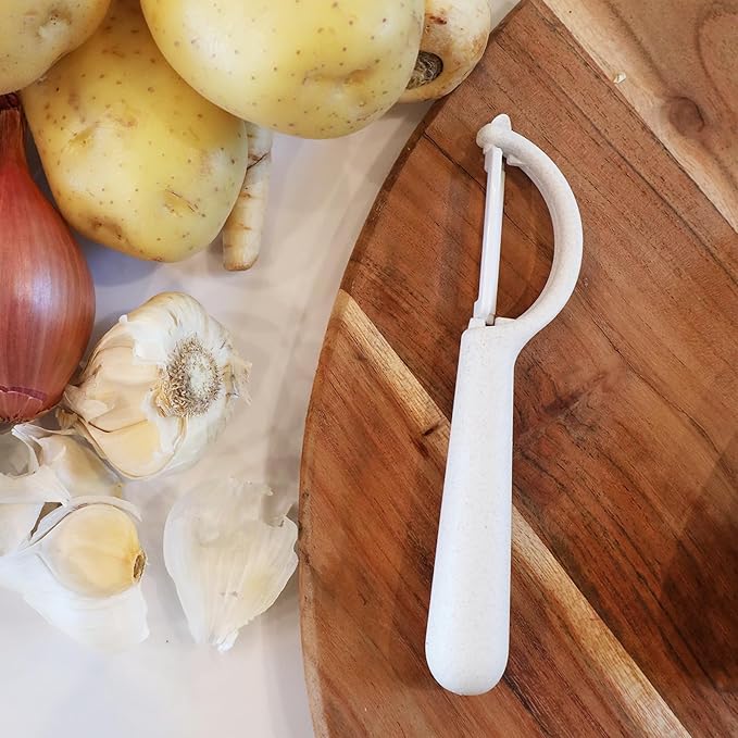 Beille Ceramic Blade Wheat Straw Vegetable Peeler Kitchen Gadgets, 6.5 Inch