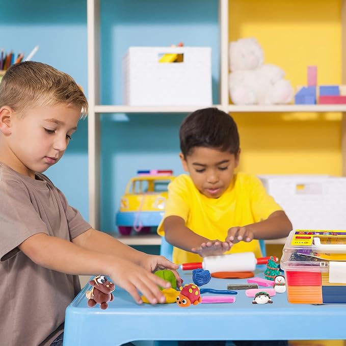 Polymer Clay 60 Colors, Modeling Clay for Kids Oven Baked Model Clay Non-Sticky with Sculpting Tools DIY Starter Kits,and Accessories