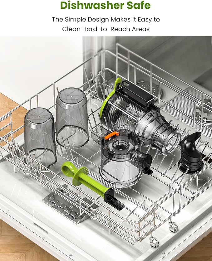 LINKChef Cold Press Juicer Machines for Vegetables and Fruits, 4.35" Wide Chute Masticating Juicer with Pulp Separator, Easy to Clean, BPA-Free, Compact Electric Slow Juice Extractor for Whole Fruit