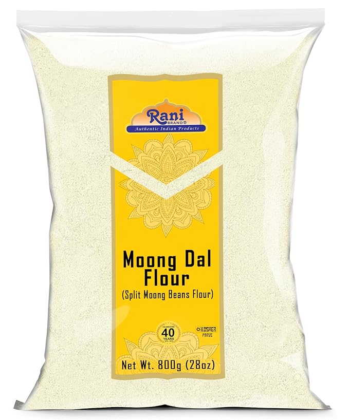 Rani Moong Flour (Mung Bean Flour, Green Gram Flour) 28oz (1.75lbs) 800g ~ All Natural | Vegan | Gluten Friendly | NON-GMO | Kosher | Indian Origin