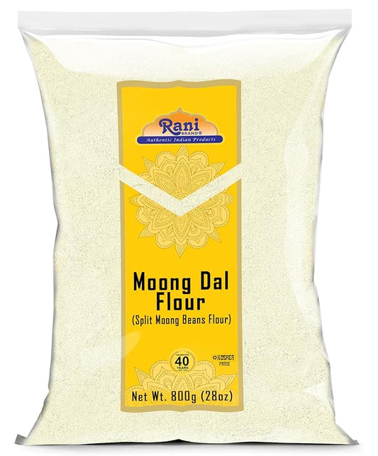 Rani Moong Flour (Mung Bean Flour, Green Gram Flour) 28oz (1.75lbs) 800g ~ All Natural | Vegan | Gluten Friendly | NON-GMO | Kosher | Indian Origin