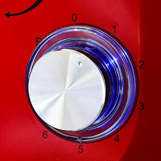 COSTWAY Stand Mixer, 7.5-Quart 660W 6-Speed Electric Mixer with Stainless Steel Bowl, Tilt-head Food Mixer with Dough Hook, Beater, Whisk (Red)