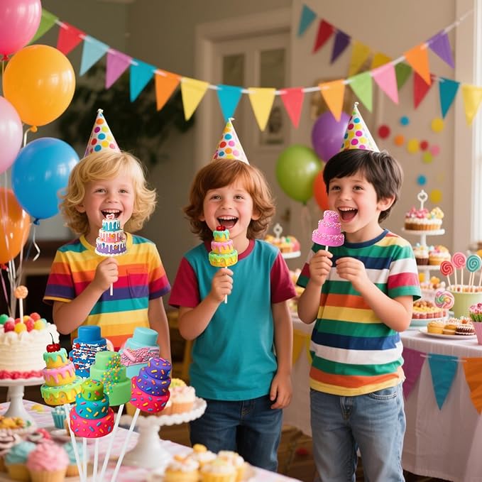 Juome Circle Cake Pop Mold Kit, 6 Cavities Cakesicle Molds Silicone with 100 Sticks & 100 Packaging Bags, Round Cake Pop Maker Supplies Accessories, Baking Tools for Home Baking Desserts