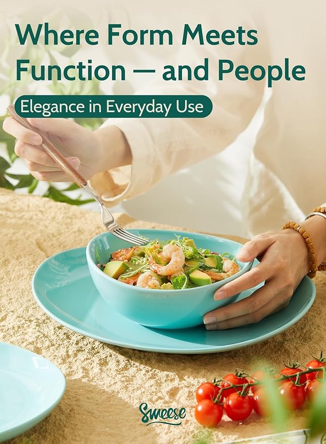 Sweese 6 Inch Porcelain 18 oz Bowls Set of 6, for Soup | Cereal | Fruits | Rice - Microwave, Dishwasher, and Oven Safe - Hot Assorted Color