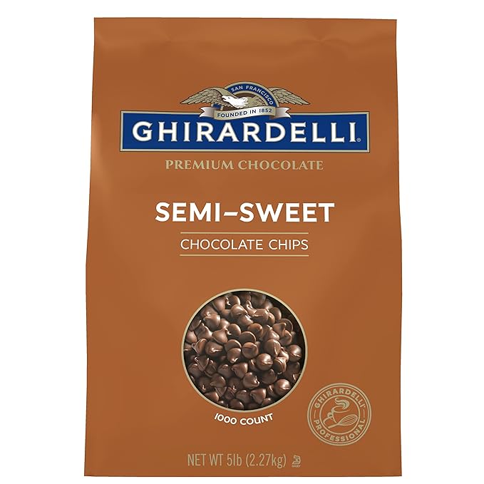 Ghirardelli Chocolate Company Semi-Sweet Chips 1000 per lb., 5lb (Pack of 2)