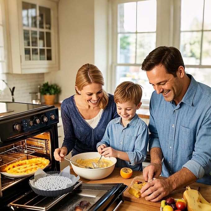 0.83LB Ceramic Pie Weights for Baking, Premium Natural Baking Beans，Reusable Ceramic Stoneware Suitable for Various Pies and Pastries