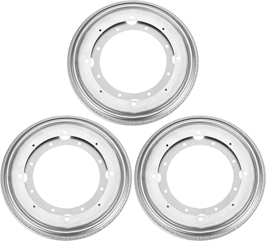 uxcell 3Pcs 9 Inch Rotating Bearing Plate, Swivel Plate Stand Lazy Susan Hardware Round Turntable Base Tray for Table Serving Tray Revolving Shelve, Silver