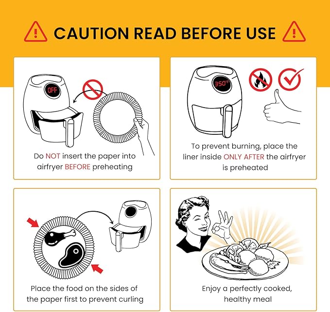 6.3” Small Round Air Fryer Liners, 2-4 qt Airfryer Paper Liners, 125Pcs Disposable parchment paper for air fryer – Non-Stick and Oil Proof for Easy Cleanup by Baker's Signature