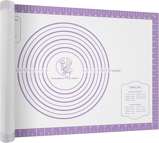 Silicone Mat for Baking, Non Stick Silicone Pastry Mat for Dough Pie Crust, Rolling Mats for Making Cookies Macarons Bread, Easy to Clean& Store