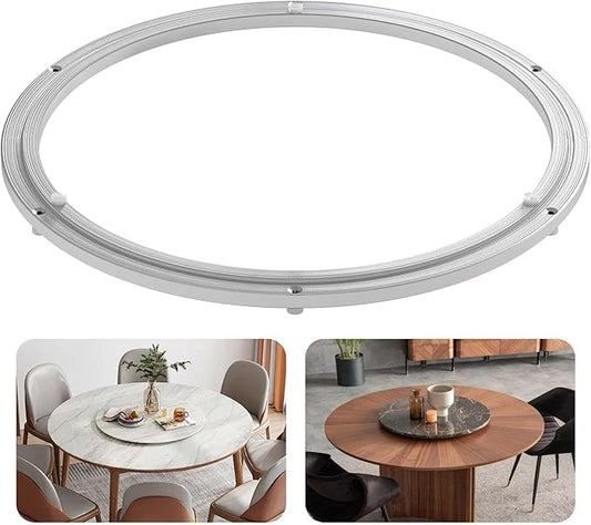 Pisman Aluminium Alloy Turntable Bearing, Heavy Duty Lazy Susan Rotating Bearing Turntable,Smooth Swivel Plate Hardware for Round Dining Table,DIY. Silent Rotating Base Only(20inch)
