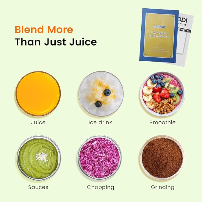 CRANDDI Professional Commercial Blender for Kitchen with Max 1500W High Power, 80oz Large Capacity Blender with Tamper for Crushing Ice, Chopping, Grinding, Making Smoothies, K96 Black