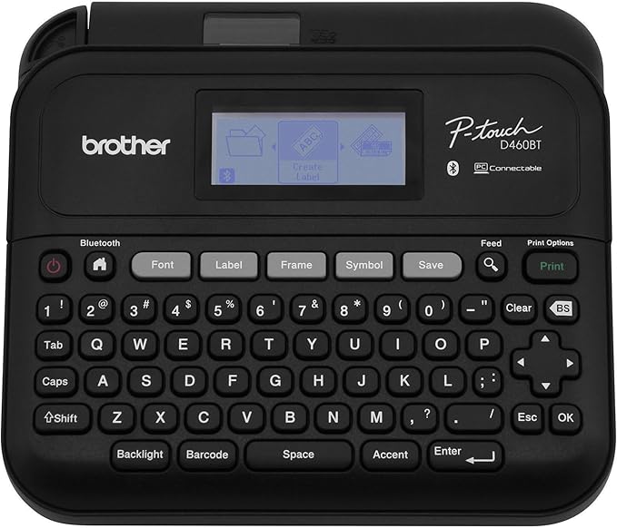 Brother P-Touch PT-D460BT Business Expert Connected Label Maker | Connect and Create via Bluetooth® on TZe Label Tapes up to ~3/4 inch, White