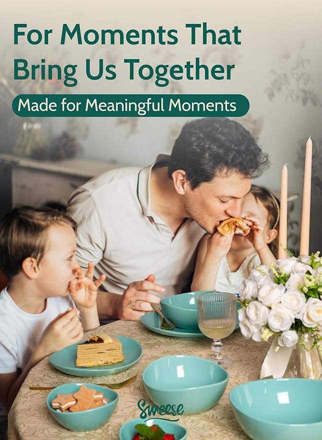 Sweese 6 Inch Porcelain 18 oz Bowls Set of 6, for Soup | Cereal | Fruits | Rice - Microwave, Dishwasher, and Oven Safe - Cool Assorted Color