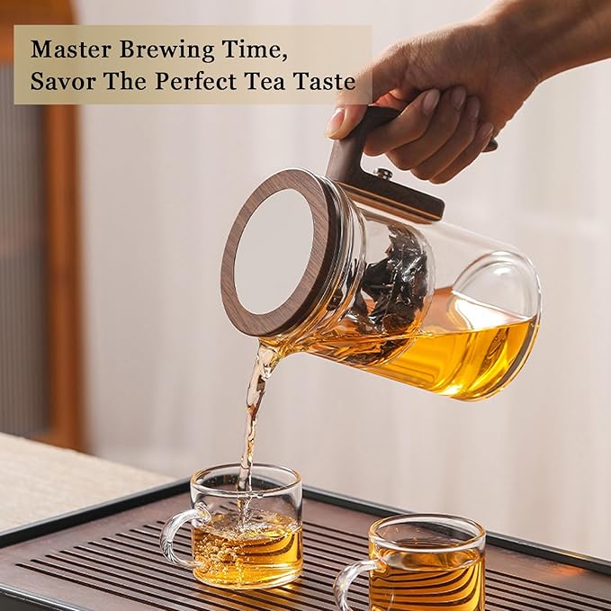 Enchanti Tea Pot - 800ml/27.1oz Witchcraft Magic Glass Teapot, Magnetic Water Separation Design, Borosilicate Infuser Pot with Strainer for Loose Leaf & Herbal Teas, Ideal for Tea Maker