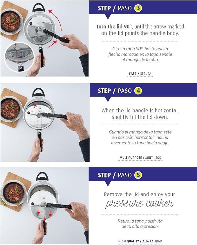 Universal (13.7 Quart / 13 Liter) Pressure Cooker, 14 Servings, Aluminum Pressure Cooker With Multiple Safety Systems and Heat Resistant Handles For Stews, Soup, Meat, and Beans