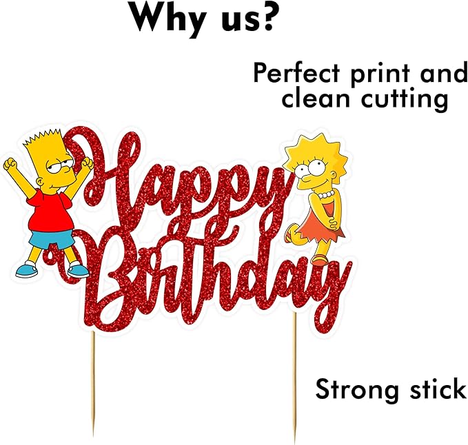 Seyal® Brt Simpson Happy Birthday Cake Topper