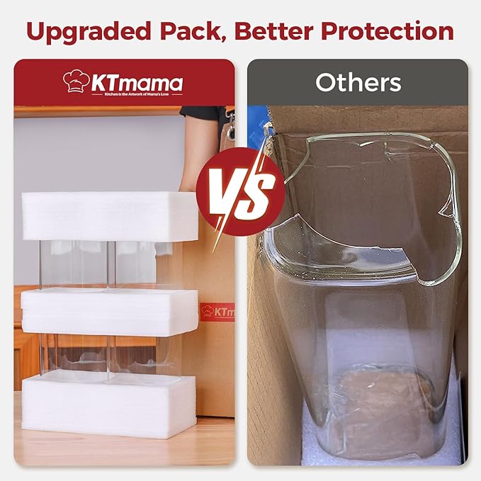 Glass Storage Containers with Lids, Food Storage Jar Canister Set, Pantry Organizers for Cookie Candy Tea Coffee Bean (4 pack 1qt)