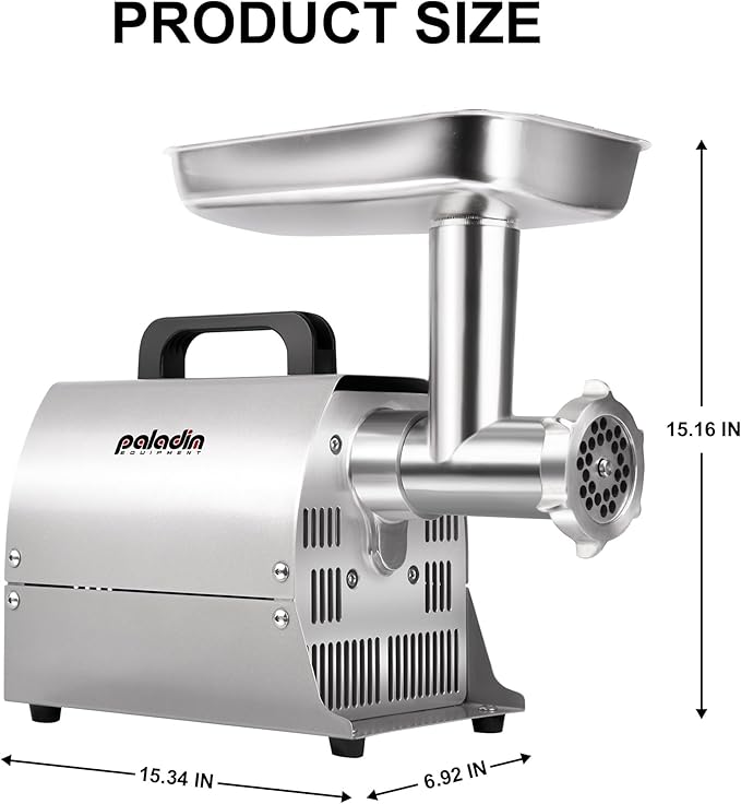 Electric Meat Grinder Machine, #8 Meat Grinders for Home Use, 0.4HP 260lbs/H Stainless Steel ETL Approved Heavy Duty Meat Mincer with Sausage Sufffer Tube